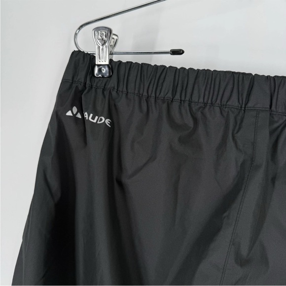 Vaude Rain Pants Mens Size XL Black Seam-Sealed Mesh Lined Full Side Zip - Picture 5 of 11